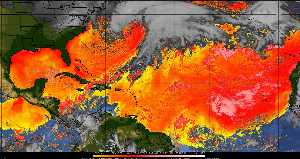 Météo tropicale : Air sec et densité de poussière dans l'air.