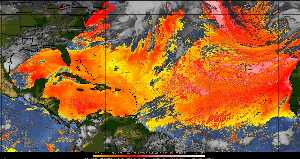 Météo tropicale : Air sec et densité de poussière dans l'air.