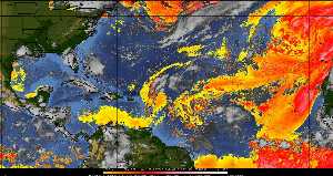 Météo tropicale : Air sec et densité de poussière dans l'air.