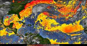 Météo tropicale : Air sec et densité de poussière dans l'air.