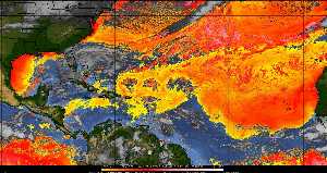 Météo tropicale : Air sec et densité de poussière dans l'air.