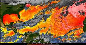 Météo tropicale : Air sec et densité de poussière dans l'air.