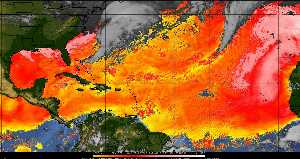 Météo tropicale : Air sec et densité de poussière dans l'air.