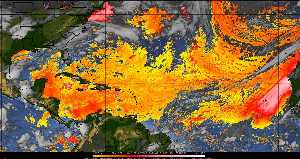 Météo tropicale : Air sec et densité de poussière dans l'air.