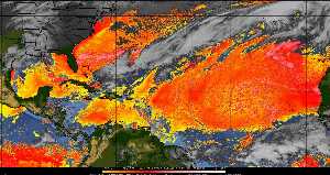 Météo tropicale : Air sec et densité de poussière dans l'air.