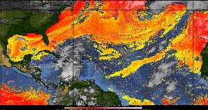 Météo tropicale : Air sec et densité de poussière dans l'air.