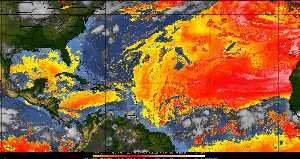 Météo tropicale : Air sec et densité de poussière dans l'air.