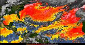 Météo tropicale : Air sec et densité de poussière dans l'air.