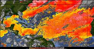 Météo tropicale : Air sec et densité de poussière dans l'air.