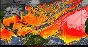 Météo tropicale : Air sec et densité de poussière dans l'air.