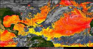 Météo tropicale : Air sec et densité de poussière dans l'air.