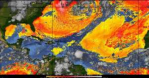 Météo tropicale : Air sec et densité de poussière dans l'air.
