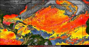 Météo tropicale : Air sec et densité de poussière dans l'air.