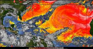 Météo tropicale : Air sec et densité de poussière dans l'air.