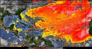 Météo tropicale : Air sec et densité de poussière dans l'air.