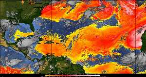Météo tropicale : Air sec et densité de poussière dans l'air.
