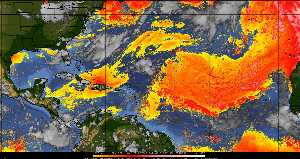 Météo tropicale : Air sec et densité de poussière dans l'air.