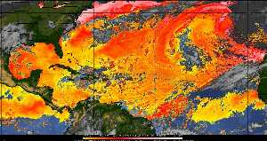 Météo tropicale : Air sec et densité de poussière dans l'air.