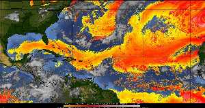 Météo tropicale : Air sec et densité de poussière dans l'air.