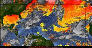 Météo tropicale : Air sec et densité de poussière dans l'air.