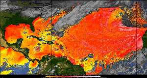 Météo tropicale : Air sec et densité de poussière dans l'air.