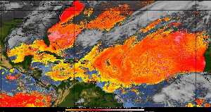 Météo tropicale : Air sec et densité de poussière dans l'air.