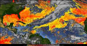 Météo tropicale : Air sec et densité de poussière dans l'air.