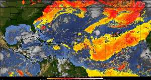 Météo tropicale : Air sec et densité de poussière dans l'air.