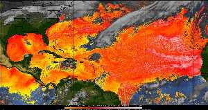 Météo tropicale : Air sec et densité de poussière dans l'air.