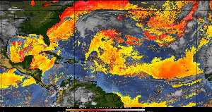 Météo tropicale : Air sec et densité de poussière dans l'air.