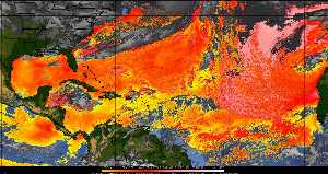 Météo tropicale : Air sec et densité de poussière dans l'air.