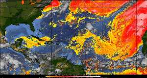Météo tropicale : Air sec et densité de poussière dans l'air.