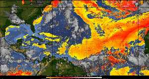 Météo tropicale : Air sec et densité de poussière dans l'air.