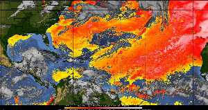 Météo tropicale : Air sec et densité de poussière dans l'air.