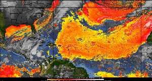 Météo tropicale : Air sec et densité de poussière dans l'air.