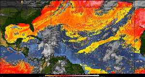 Météo tropicale : Air sec et densité de poussière dans l'air.