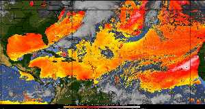 Météo tropicale : Air sec et densité de poussière dans l'air.