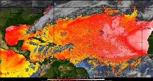 Météo tropicale : Air sec et densité de poussière dans l'air.