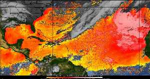 Météo tropicale : Air sec et densité de poussière dans l'air.