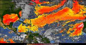 Météo tropicale : Air sec et densité de poussière dans l'air.
