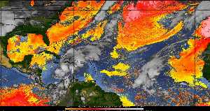 Météo tropicale : Air sec et densité de poussière dans l'air.