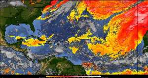 Météo tropicale : Air sec et densité de poussière dans l'air.