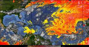 Météo tropicale : Air sec et densité de poussière dans l'air.