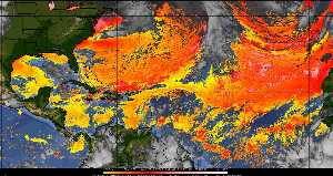 Météo tropicale : Air sec et densité de poussière dans l'air.