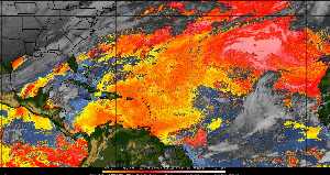 Météo tropicale : Air sec et densité de poussière dans l'air.