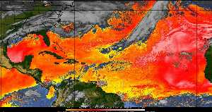 Météo tropicale : Air sec et densité de poussière dans l'air.