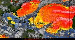 Météo tropicale : Air sec et densité de poussière dans l'air.