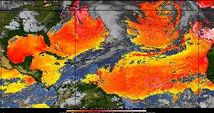 Météo tropicale : Air sec et densité de poussière dans l'air.
