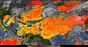 Météo tropicale : Air sec et densité de poussière dans l'air.