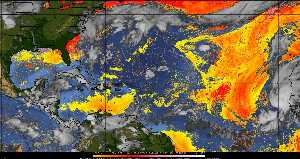 Météo tropicale : Air sec et densité de poussière dans l'air.